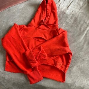 Gymshark Raw edged cropped hoodie